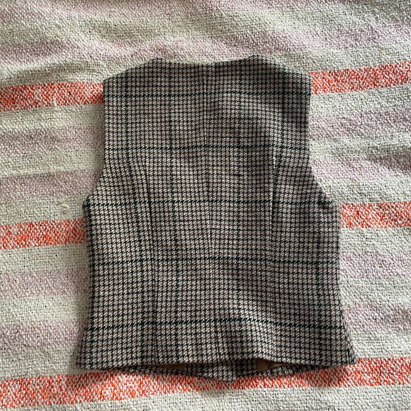 Cider Brown Plaid Vest - Picture 3 of 7